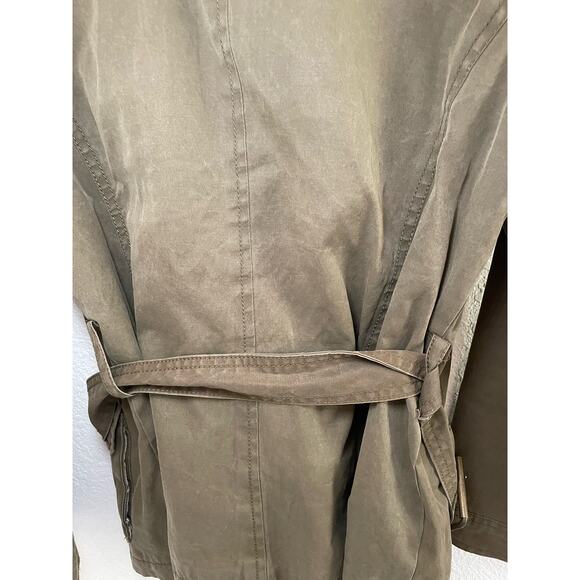 Talbots Olive Green Jacket Womens size medium petite EUC Fall Comfy Jacket - Picture 7 of 7